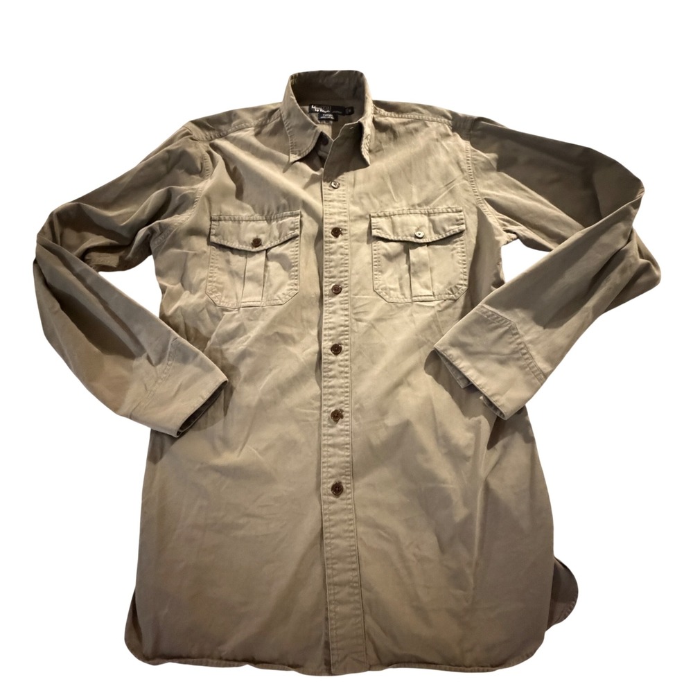 Polo Ralph Lauren Tobias Shirt Mens S Khaki Excellent Twill Workwear Utility